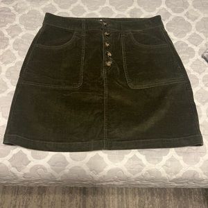 Army Green Mini Skirt